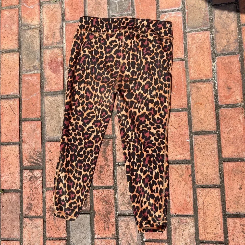 J Crew 7/8 High Rise Leopard Leggings